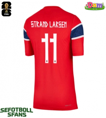 Norge Jorgen Strand Larsen #11 Hemmatröja Kvinnor VM 2026 Kortärmad